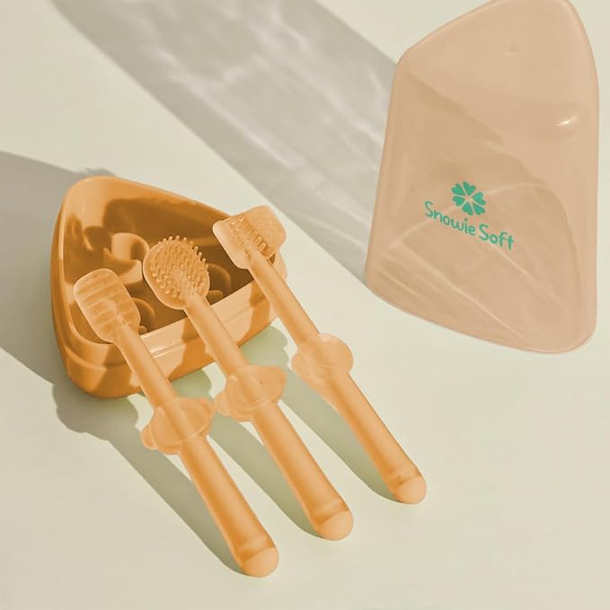 Silicone Baby Toothbrush Teether - Dark Brown