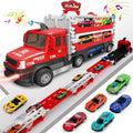 Mega Hauler & Racing Launcher Truck - Red