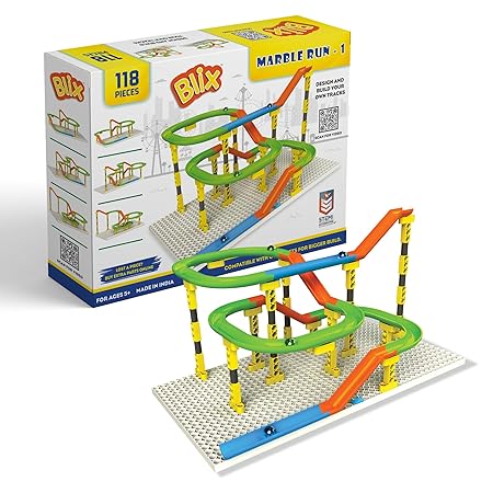 Marble Run Race Track Play Set - 113 Pieces