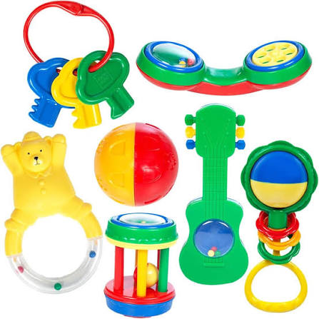 11-Piece Baby Rattle & Teether Gift Set with Big Sipper