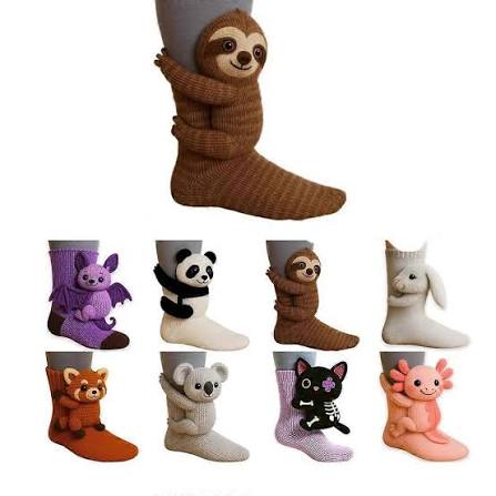 3D Knit Animal Socks