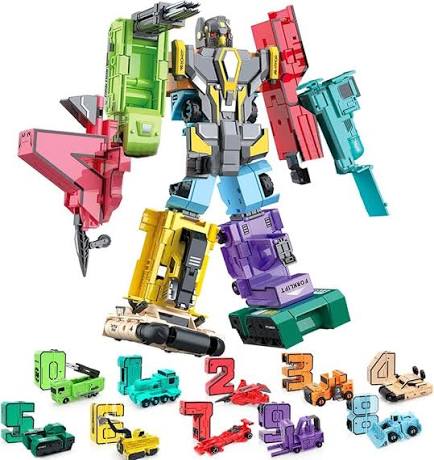 10-in-1 Transformer Robot Action Figure Toy