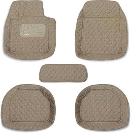 5-piece waterproof leather car mat set