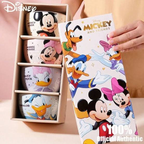 Mickey & Friends Cartoon Bowl Set - Set of 4