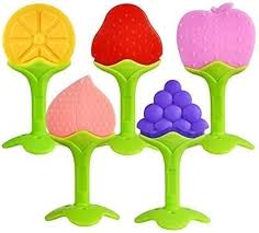 Fruits Shaped Teether Toys  Pack of 5