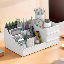 Aesthetic White Desk Organizer