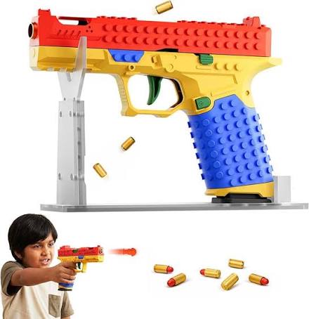 Building Block Shell-Ejecting Soft Bullet Toy Gun